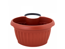 Вазон "Терра" з кріпленням на стовп 27см. (теракот)