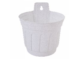 Вазон "Ріна" настінний 18см. (білий флок)