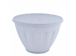 Вазон "Жанна" з підставкою підвісний глибокий 27*18см. (білий флок)