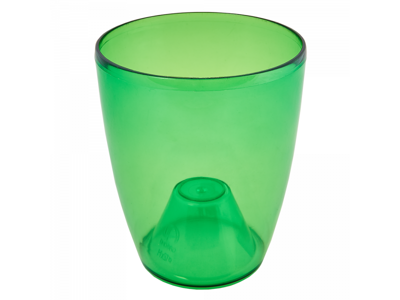 Вазон для орхідей "Орхідея" 3л 18*21 см (зелений прозорий)