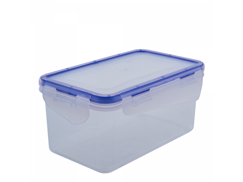 Контейнер для харчових продуктів із зажимом прямокутний 1,5 л (прозорий)