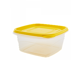 Контейнер для харчових продуктів "Омега" квадратний 0,45 л. (_пр./т. жовтий)