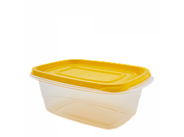 Контейнер для харчових продуктів "Омега" прямокутний 1,8 л. (_пр./т. жовтий)