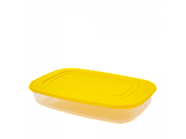 Контейнер для харчових продуктів прямокутний 2,5 л. (_пр./т. жовтий)