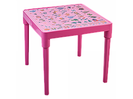 Стіл дитячий "українська Абетка" (рожевий)
