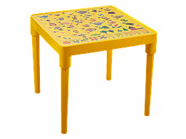 Стіл дитячий "українська Абетка" (т. жовтий)