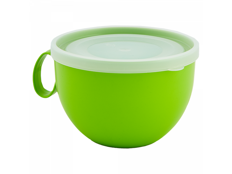 Чашка з кришкою 0,5 л (оливковий/прозорий)