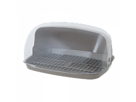 Хлібниця пластикова 32*25*17см какао Алеана