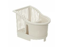 Підставка для столових приладів пластикова 17*13*14см біла троянда Алеана