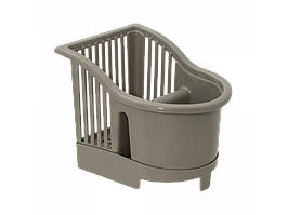 Підставка для столових приладів пластикова 17*13*14см какао Алеана