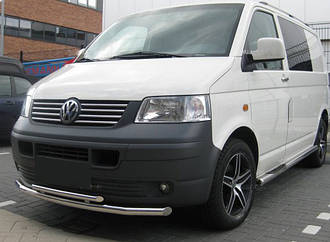 Захист переднього бампера (подвійна губа 70/48 мм) Volkswagen T-5 