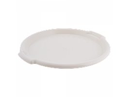 Таця кругла пластикова 39x37x3см біла троянда Алеана