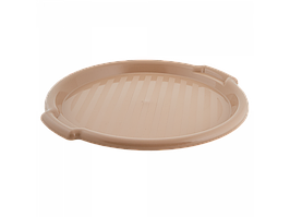 Таця кругла пластикова 39x37x3см какао Алеана