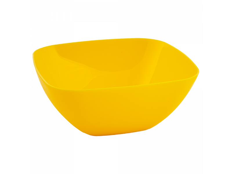 Салатниця 0,3л пластикова 12*12*5,5см темно-жовта Алеана