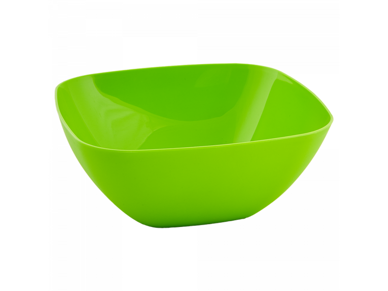 Салатниця 1л пластикова 18*18*7,5см оливкова Алеана