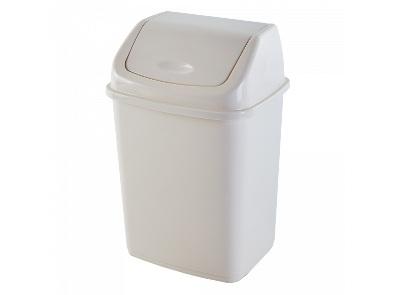 Відро для сміття 18л пластикове 29*24*44см біла троянда Алеана