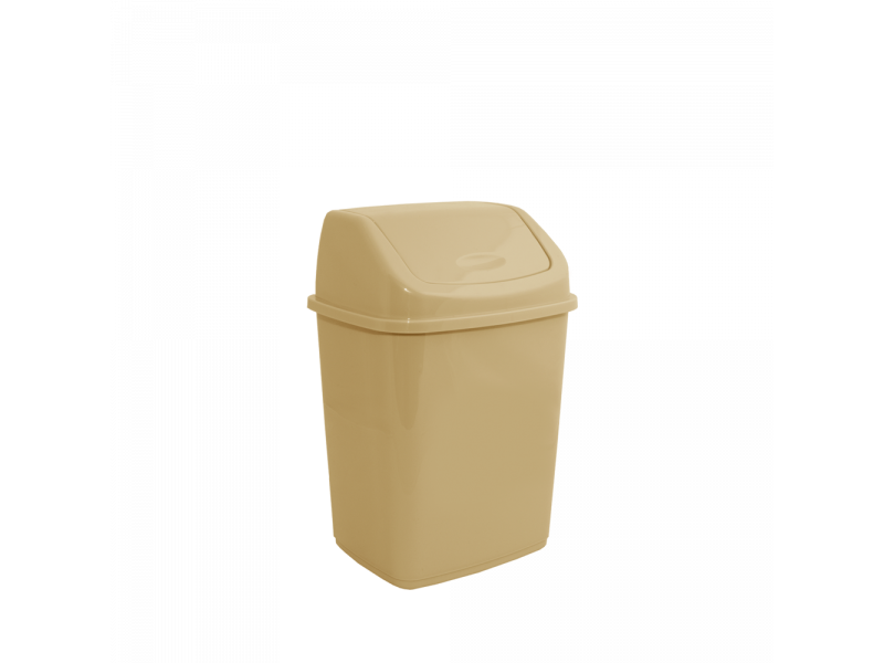 Відро для сміття 18л пластикове 29*24*44см кремове Алеана