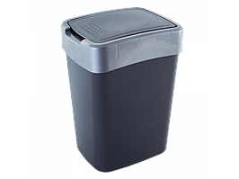 Відро Євро для сміття 18л 28*23*38см граніт/сіре Алеана