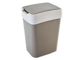 Відро Євро для сміття 45л 32*41*52см какао/біла троянда Алеана