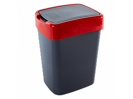 Відро Євро для сміття 10л. (_гранит/крас. оксамит)