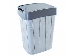 Відро Євро для сміття з дек. 18л. (сірий, Декінг)