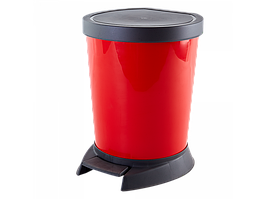 Ведро для мусора с педалью 10л. (красное)