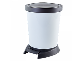 Ведро для мусора с педалью 10л. (белое)