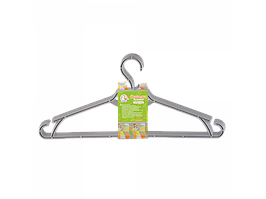 Набір із 5 великих вішалок пластикові 45*1*20см какао Алеана