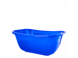 Таз прямокутний пластиковий 22л 54*40*23см синій Алеана