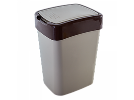 Відро Євро для сміття 18л. (_какао/т. корич.)