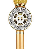 Бездротовий Bluetooth мікрофон-караоке WS-669, золотий, фото 4