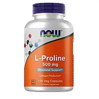 Аминокислота NOW L-Proline 500 mg, 120 вегакапсул