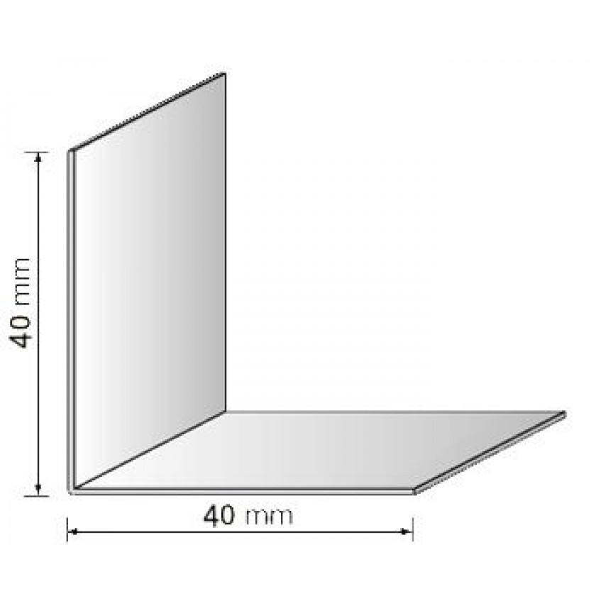 Кут ПВХ 40*40 білий