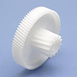 Шестерня для м'ясорубки Saturn ST-FP1098 ST-FP0095 ST-FP8090 ST-FP8092 середня біла пластикова, фото 4