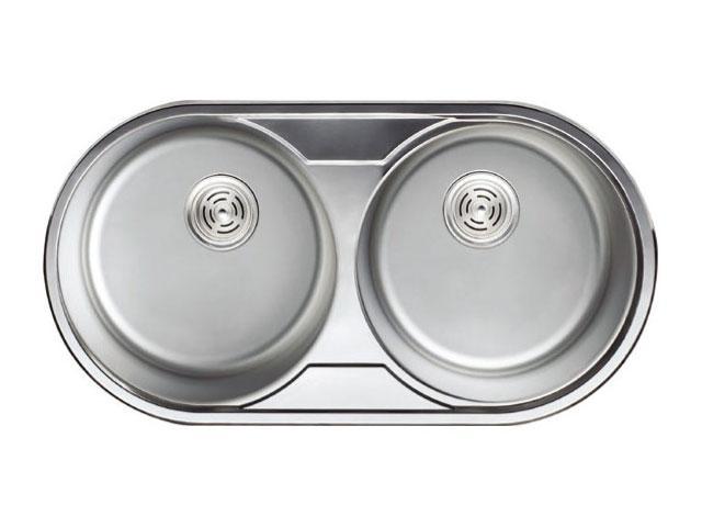 Кухонна мийка Aqua-World SANREMO 840*440 мм мікро декор нержавіюча сталь подвійна