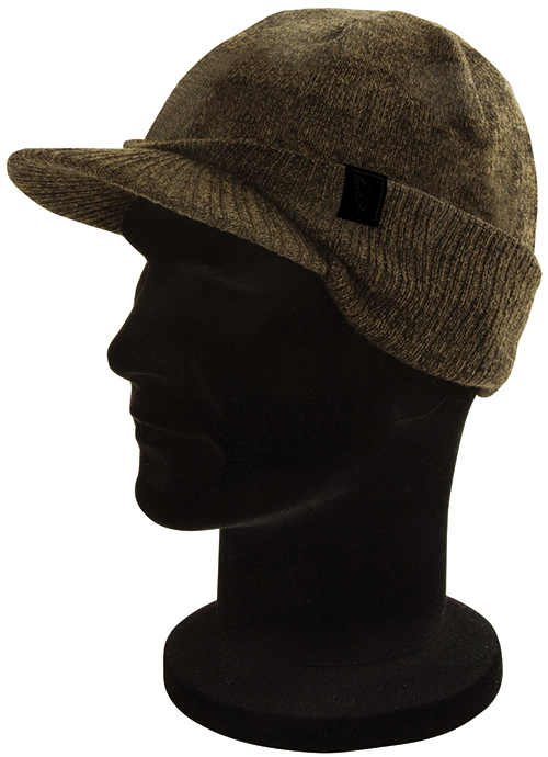 Шапка Fox Khaki / black peaked beanie (CHH002), фото 1