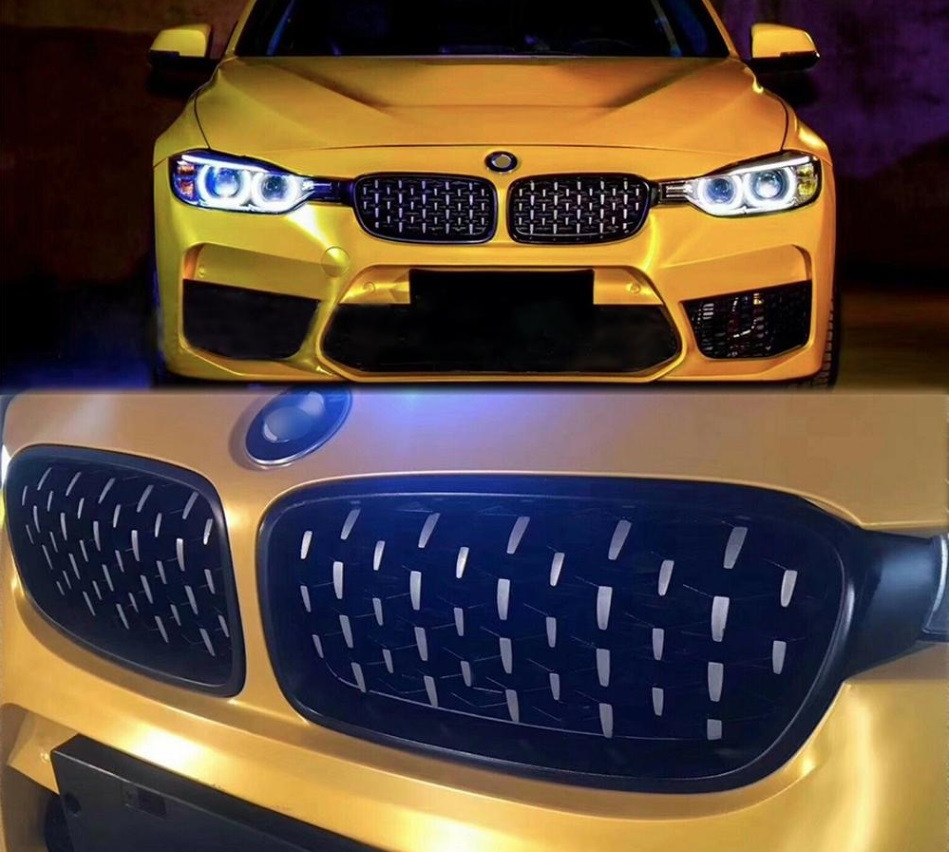 Ноздрі BMW F30 решітка радіатора стиль Diamond (хром смужки) - в ...