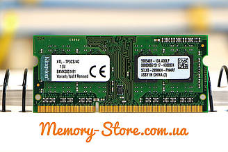 Оперативна пам'ять для ноутбука Kingston DDR3 4GB 1Rx8 PC3-10600S 1.5 V SODIMM (б/у)