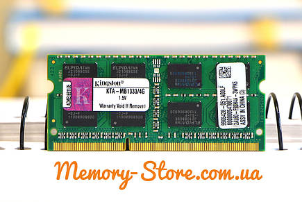 Оперативна пам'ять для ноутбука Kingston DDR3 4GB PC3-10600S 1333MHz 1.5 V SODIMM (б/у), фото 3