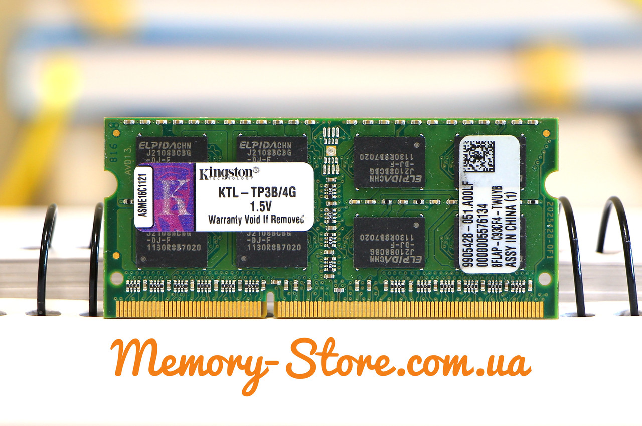 Оперативна пам'ять для ноутбука Kingston DDR3 4GB PC3-10600S 1333MHz 1.5 V SODIMM (б/у)