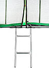 Батут діаметром 404 см спортивний ігровий Atleto з подвійними ногами з сіткою + сходи зелений, фото 5