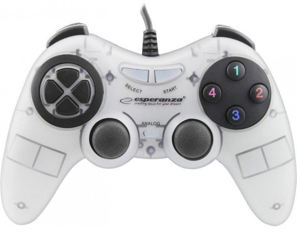 Провідний геймпад Esperanza Fighter PC White (EGG105W)