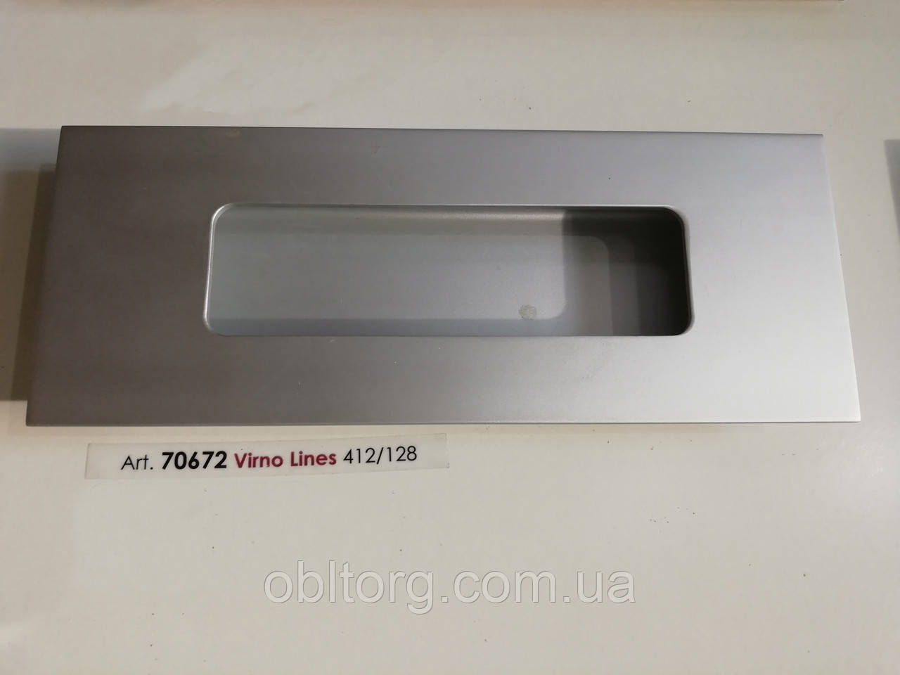 Ручка меблева врізна Virno Style 412 алюміній 128, фото 1