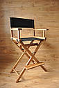 Стілець для візажиста, складаний, дерев'яний, стілець режисера, стілець для фото сесії, колір - горіх., фото 6