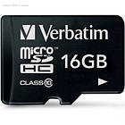 microSDHC 16Gb Class10 Verbatim Premium