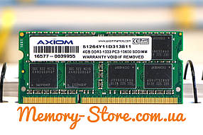 Оперативна пам'ять для ноутбука MIX Brand DDR3 4GB PC3-10600S 1333MHz 1.5 V SODIMM (б/у), фото 2