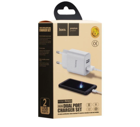 Мережевий Зарядний Пристрій Hoco C62A Micro 2USB