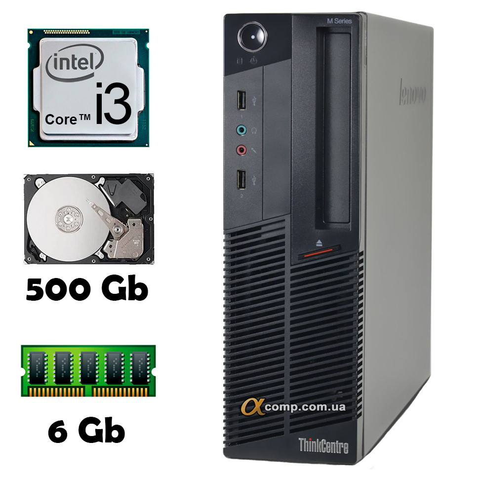 Комп'ютер Lenovo M90p (i3-530/6Gb/500Gb) desktop БУ•