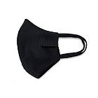 Маска захисна для обличчя багаторазова тканинна Silenta Чорна L-size, фото 4