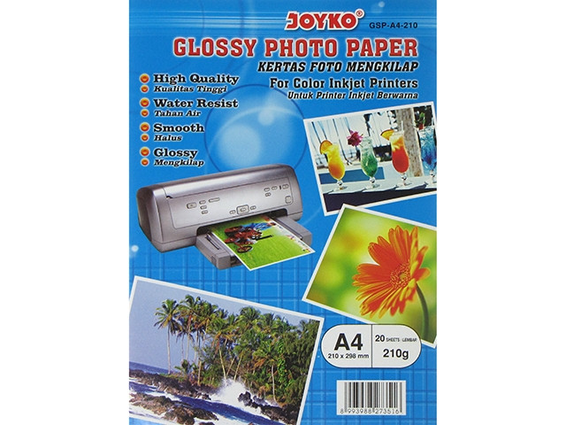 Фотопапір "Joyko" А4 210г/м2 глянц. 210х298мм GSP-A4-10/GSP-A4-210(20)(1000), фото 1